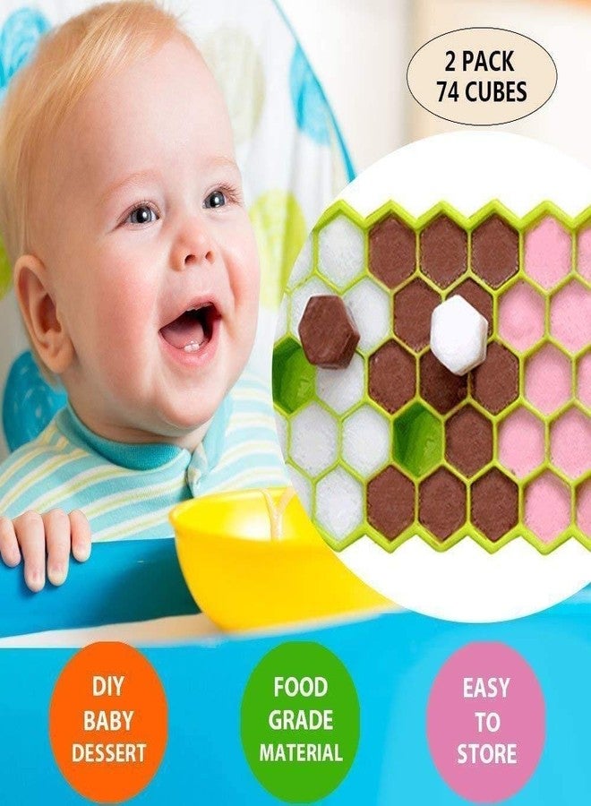 SAMEZONE Ice Cube Trays for Freezer Silicone Ice Cubes Tray Silicon Moulds Containers Ice Cube Moulds & Trays Mould Release Color Tray Ice Trays for Fridge (Multicolor Pack of 1) - Image 5